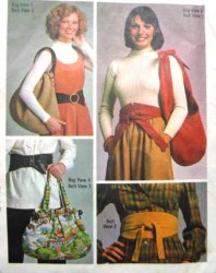 7018 SIMPLICITY FABRIC BELTS SMALL-LARGE, SHOULDER BAGS 75 PATTERN